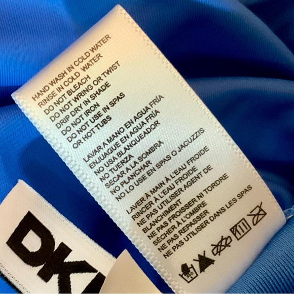 DKNY Bright Blue One-Piece Swim Suit with Twist Front - Picture 5 of 9